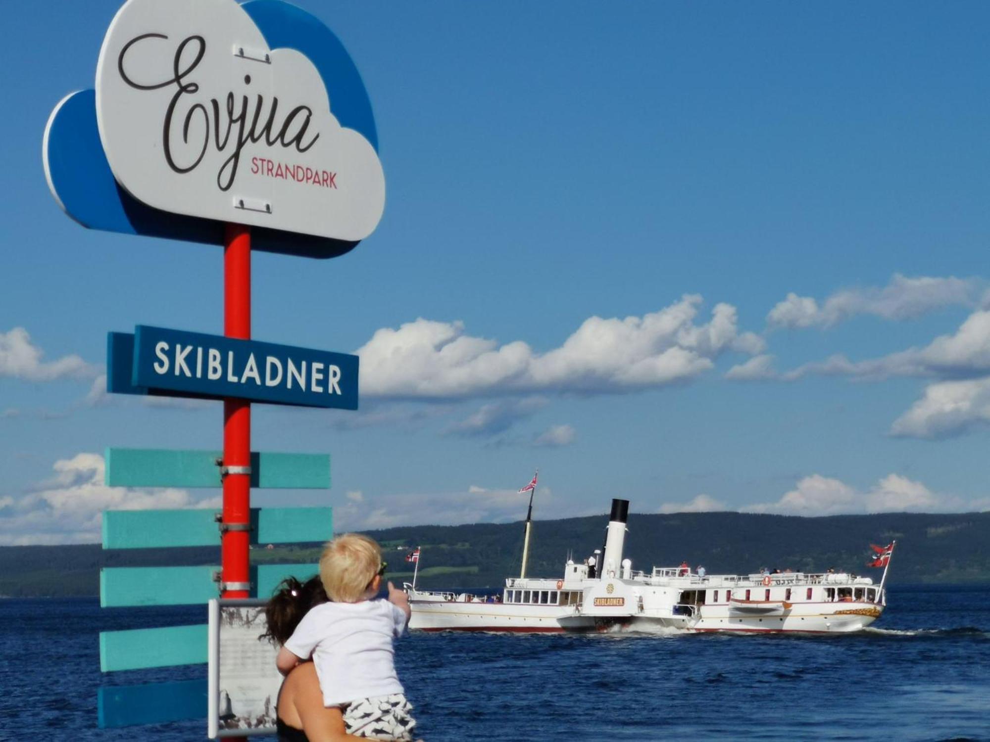 Idylliske Evjua Ved Mjosa Hotel Skreia Bagian luar foto