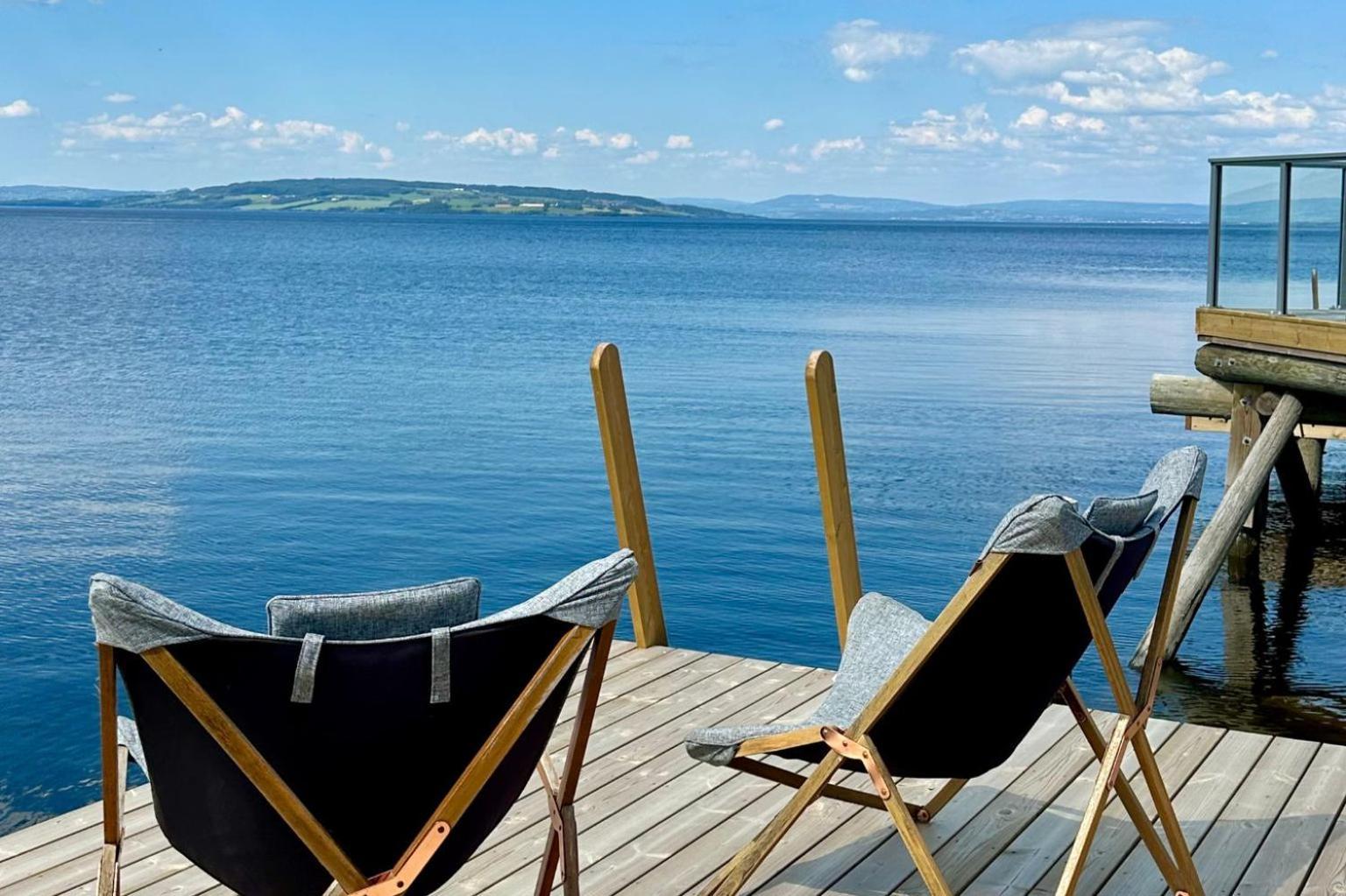 Idylliske Evjua Ved Mjosa Hotel Skreia Bagian luar foto