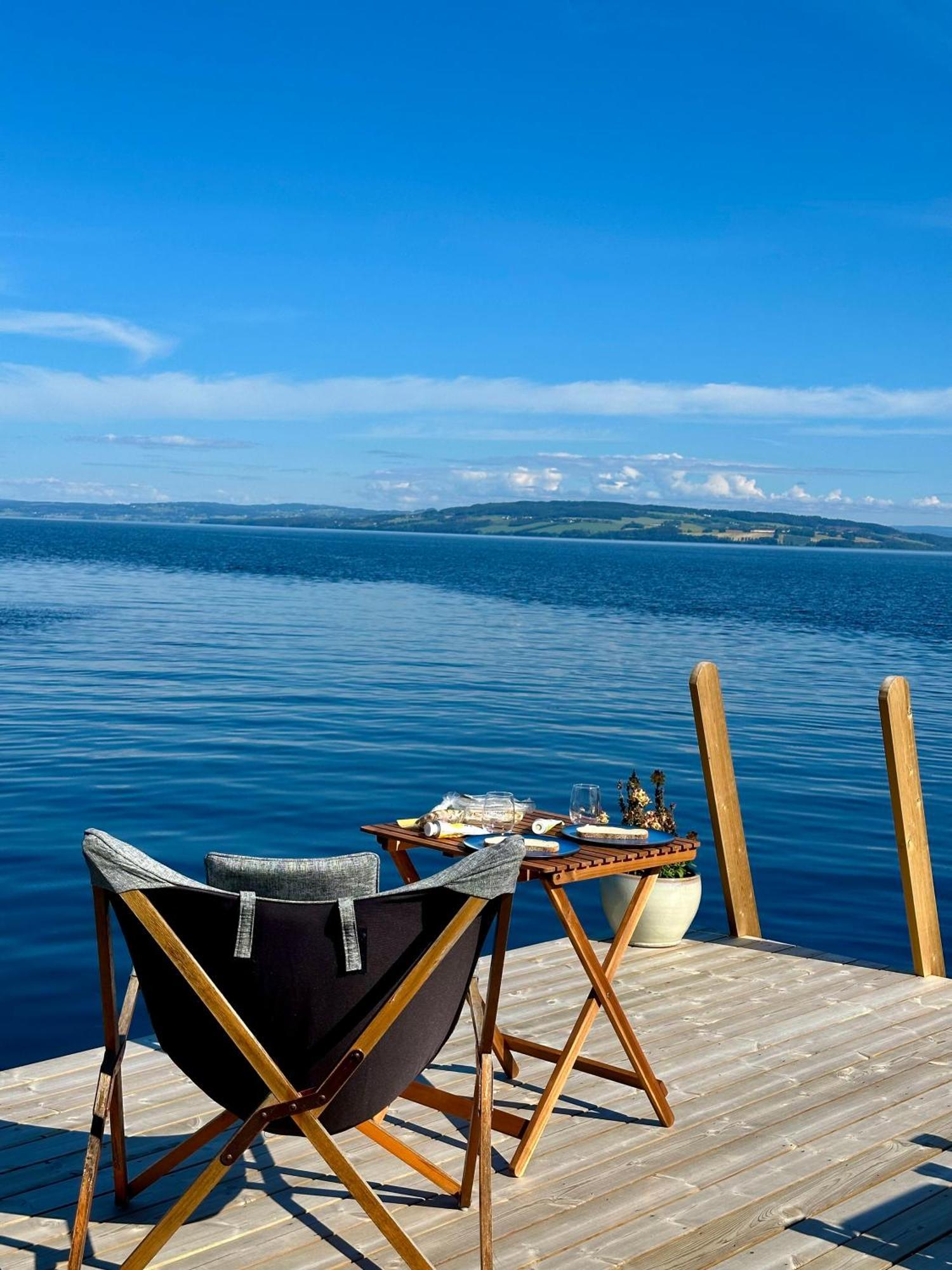 Idylliske Evjua Ved Mjosa Hotel Skreia Bagian luar foto